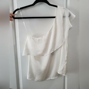 Love FIRE Womens Blouse‎ One Shoulder,  Ivory Size S